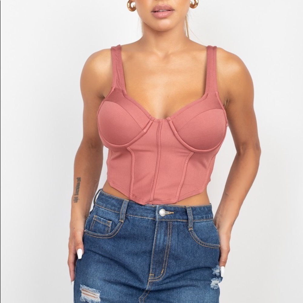 Pink Mauve Sleeveless Crop Top NWT Size Medium